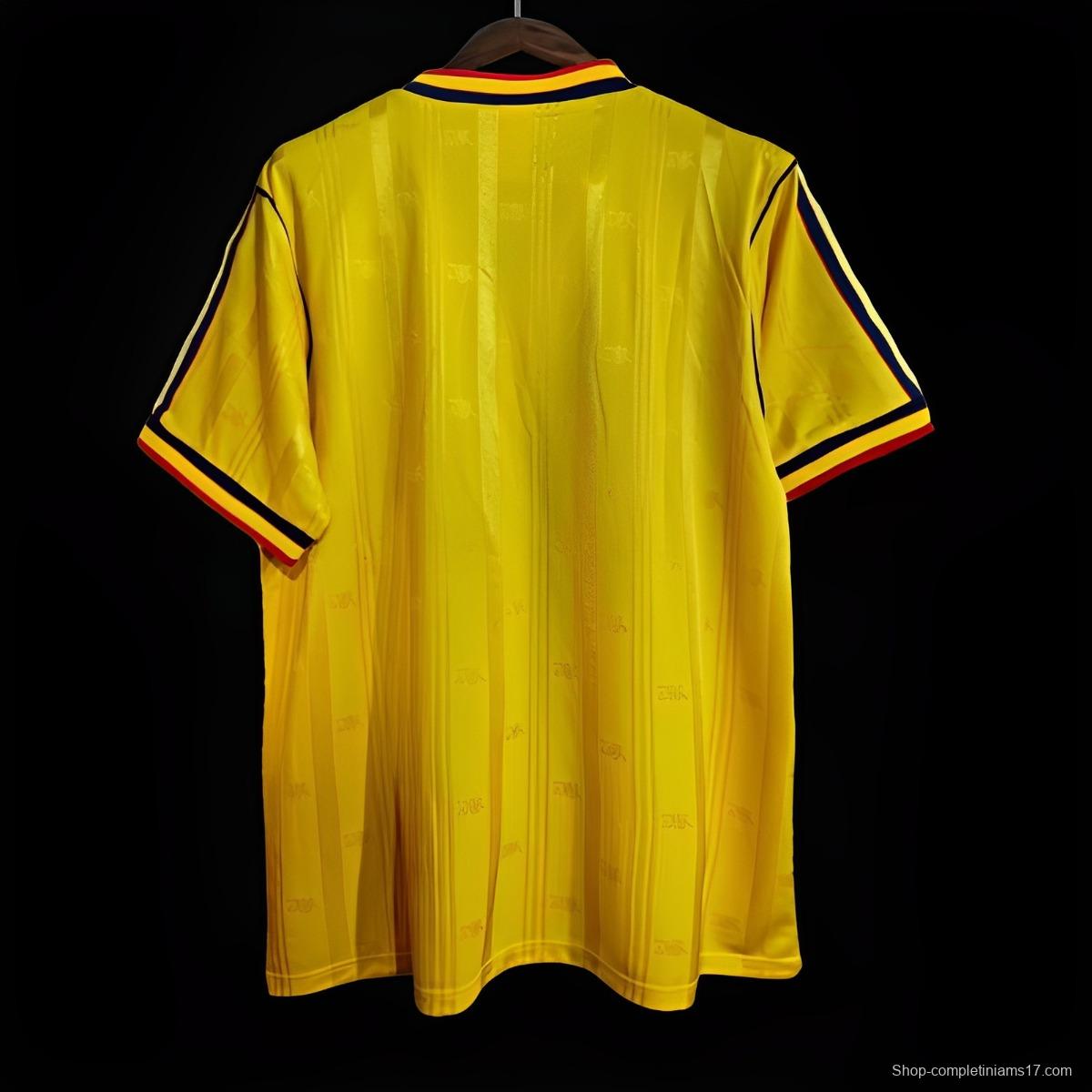 Retro 86/88 Arsenal Away Yellow Jersey