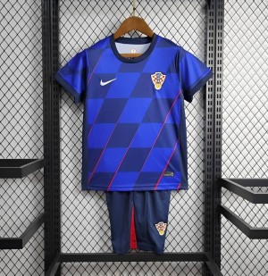 2024 KIDS Croatia Away Blue Jersey