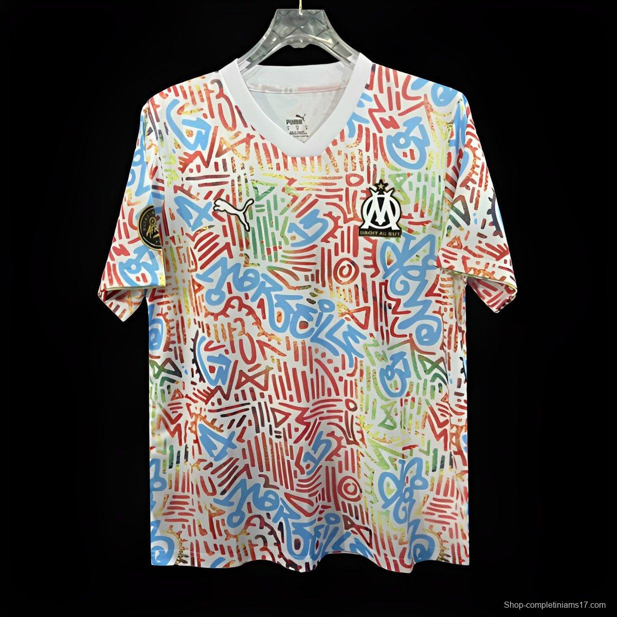 24/25 Olympique Marseille Africa White Special Pre-Match Jersey