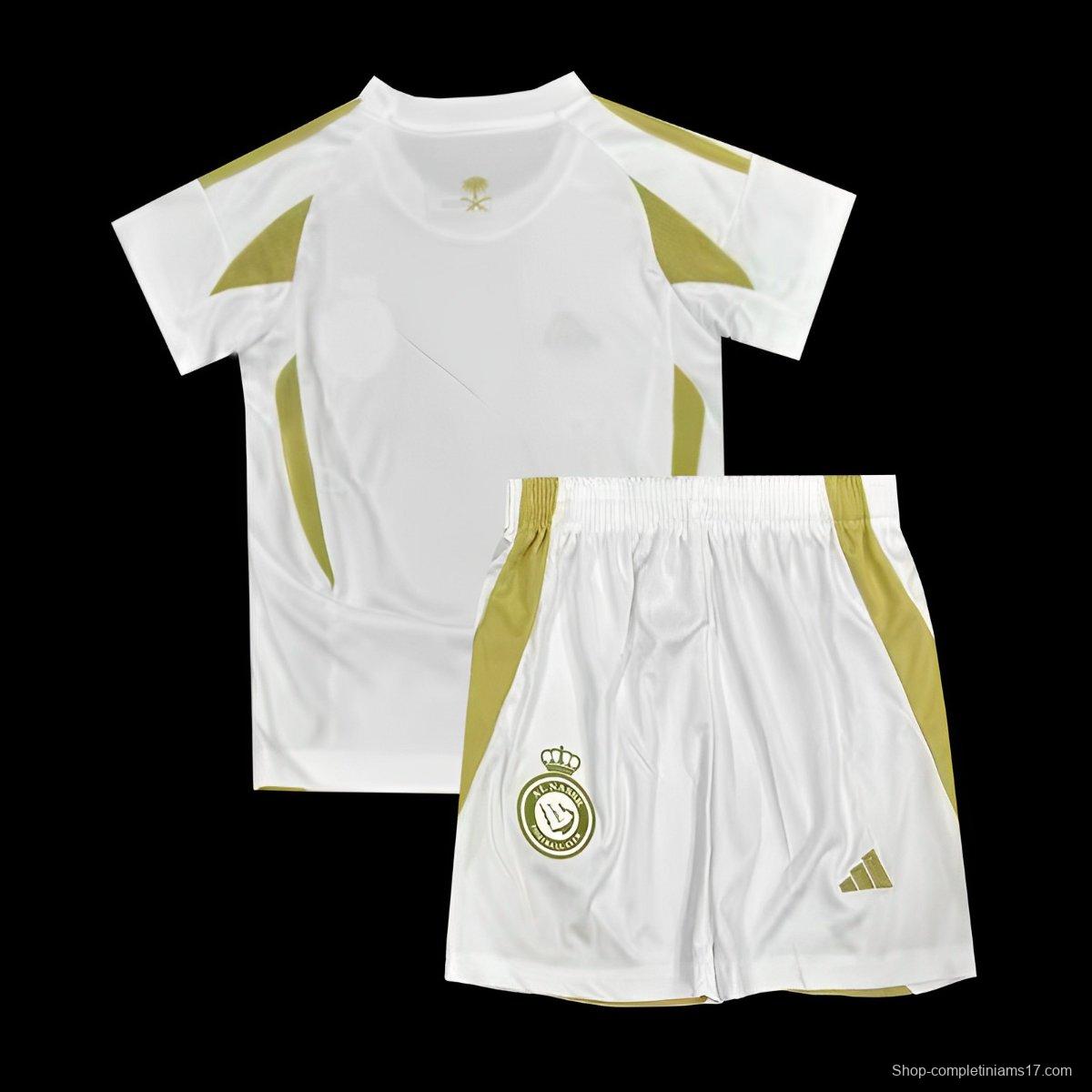 24/25 Kids Al-Nassr Third White Kit