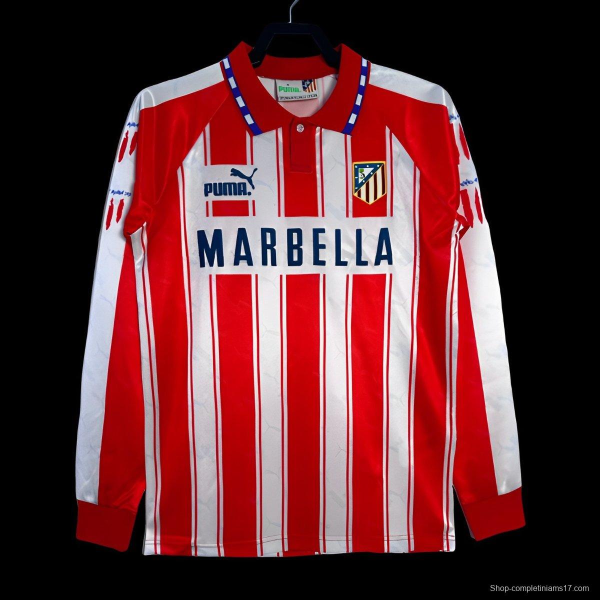 Retro 04/05 Long Sleeve Atletico Madrid Home Jersey