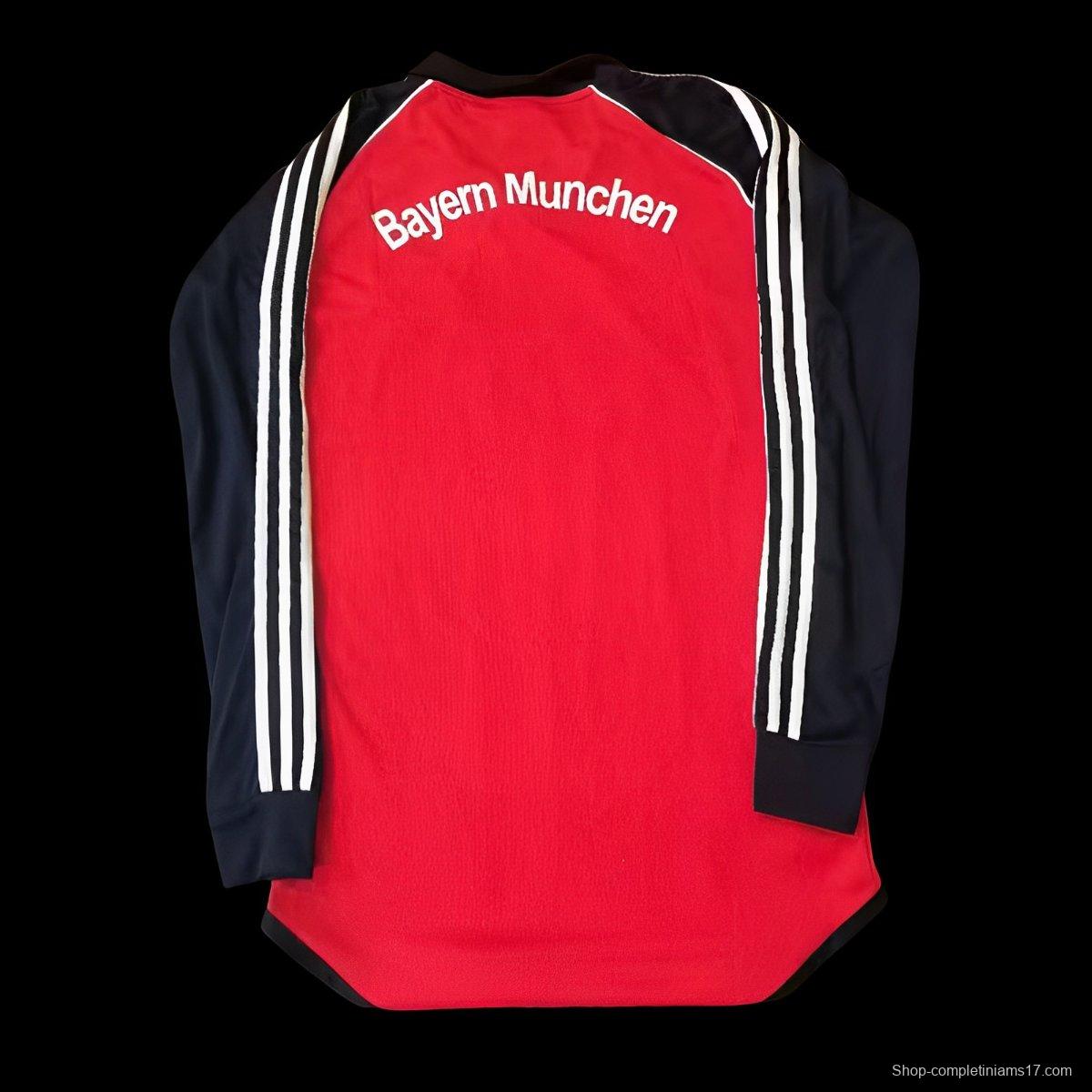 Retro 01/02 Bayern Munich Home Long Sleeve Jersey