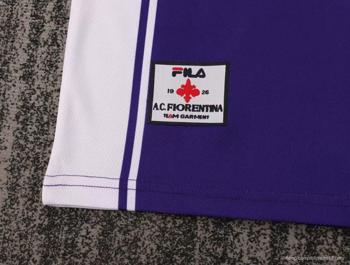 Retro Kids 99/00 Fiorentina Home Soccer Jersey