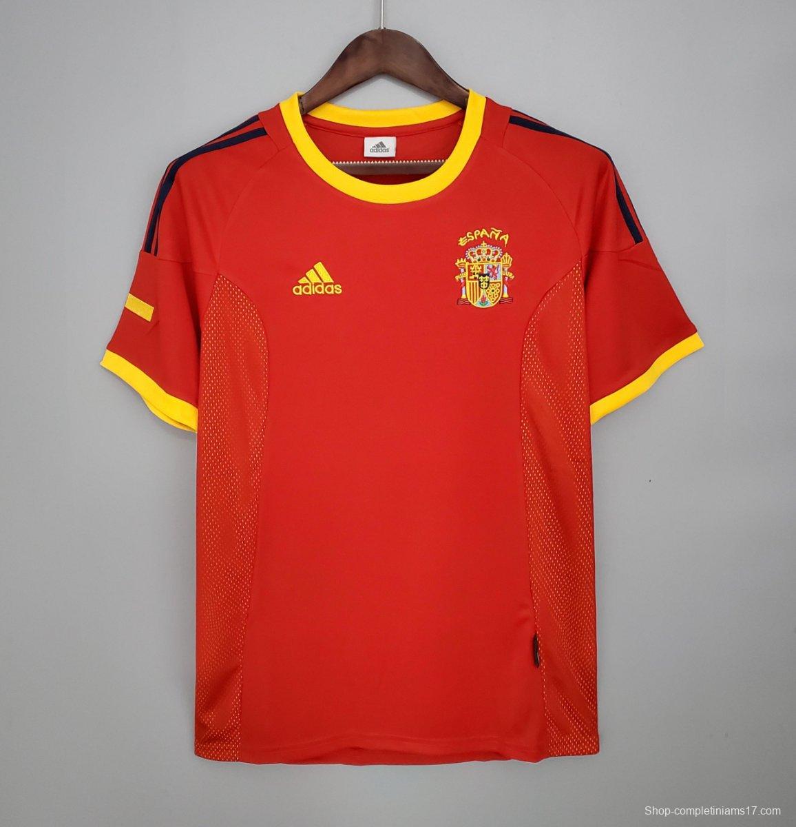 Retro Spain 2002 home Soccer Jersey
