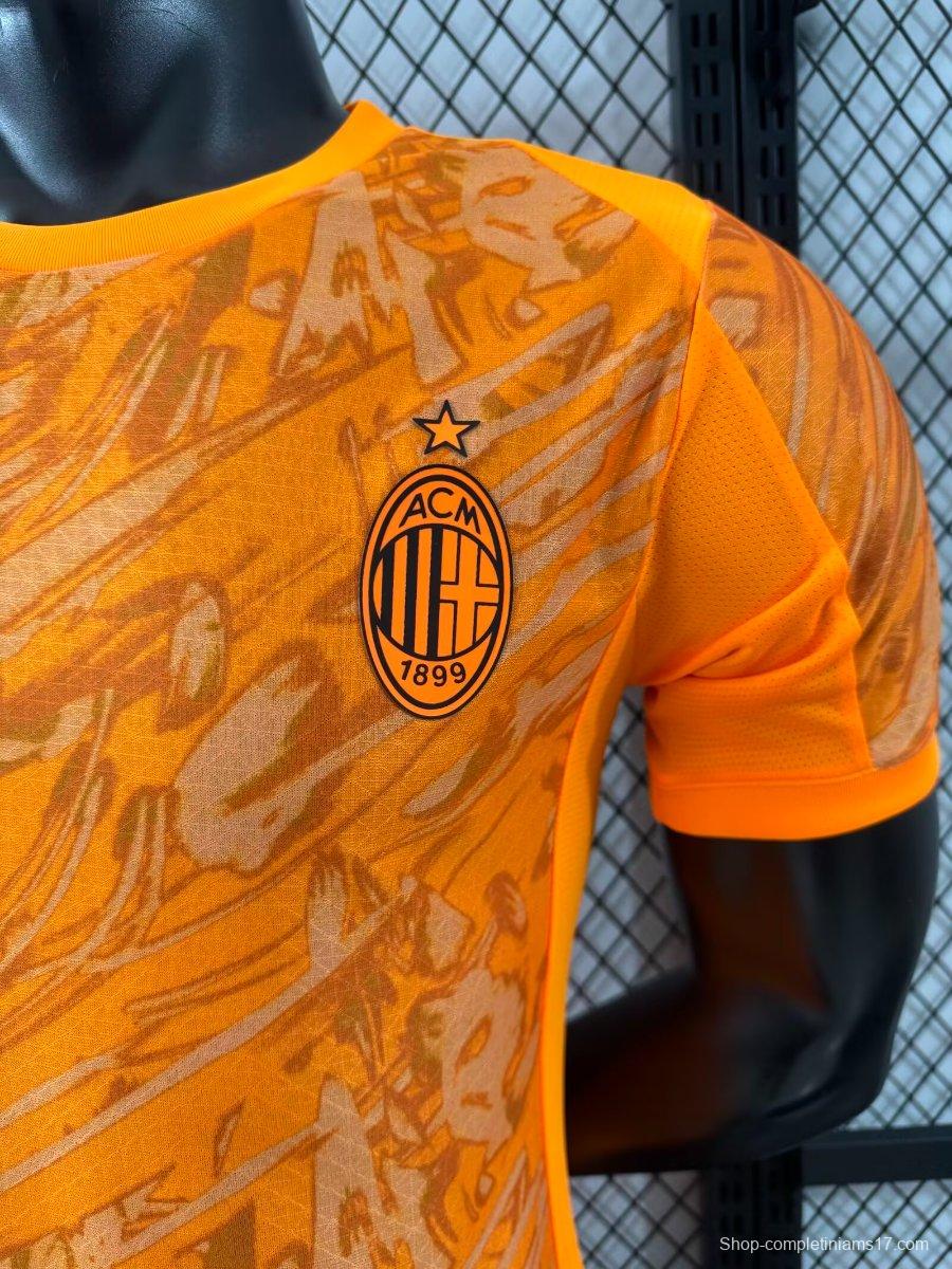 Player Version 25/26 AC Milan Goalkeeper Third Orange Jersey