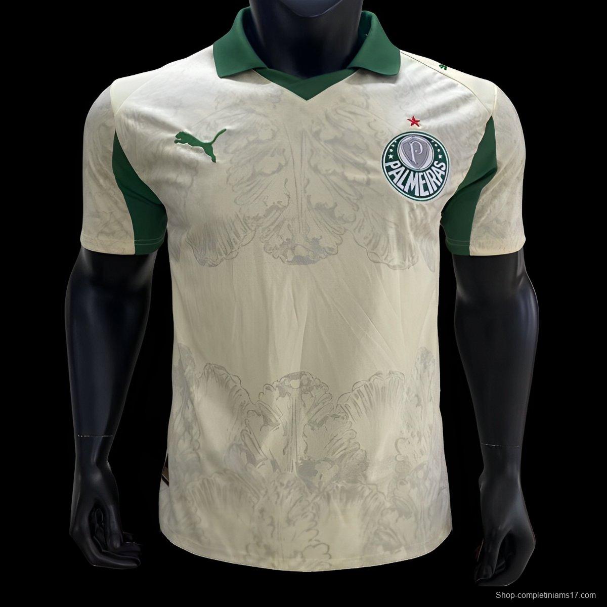 25/26 Palmeiras Off-White with Green Accents Jersey