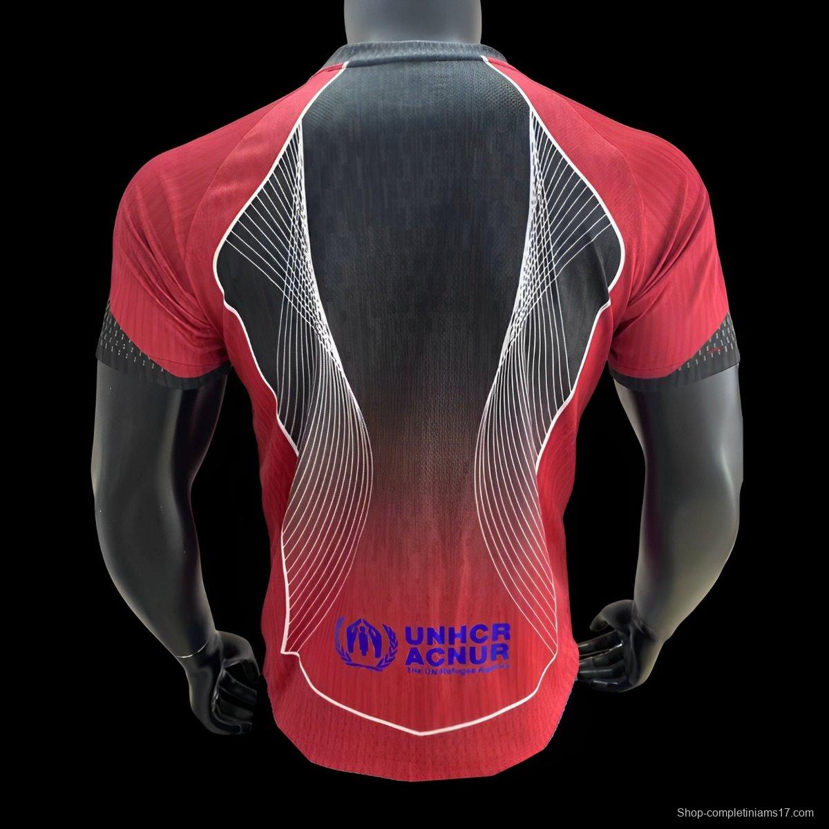 Player Version 25/26 FC Barcelona Red with Black Center Panel Jersey