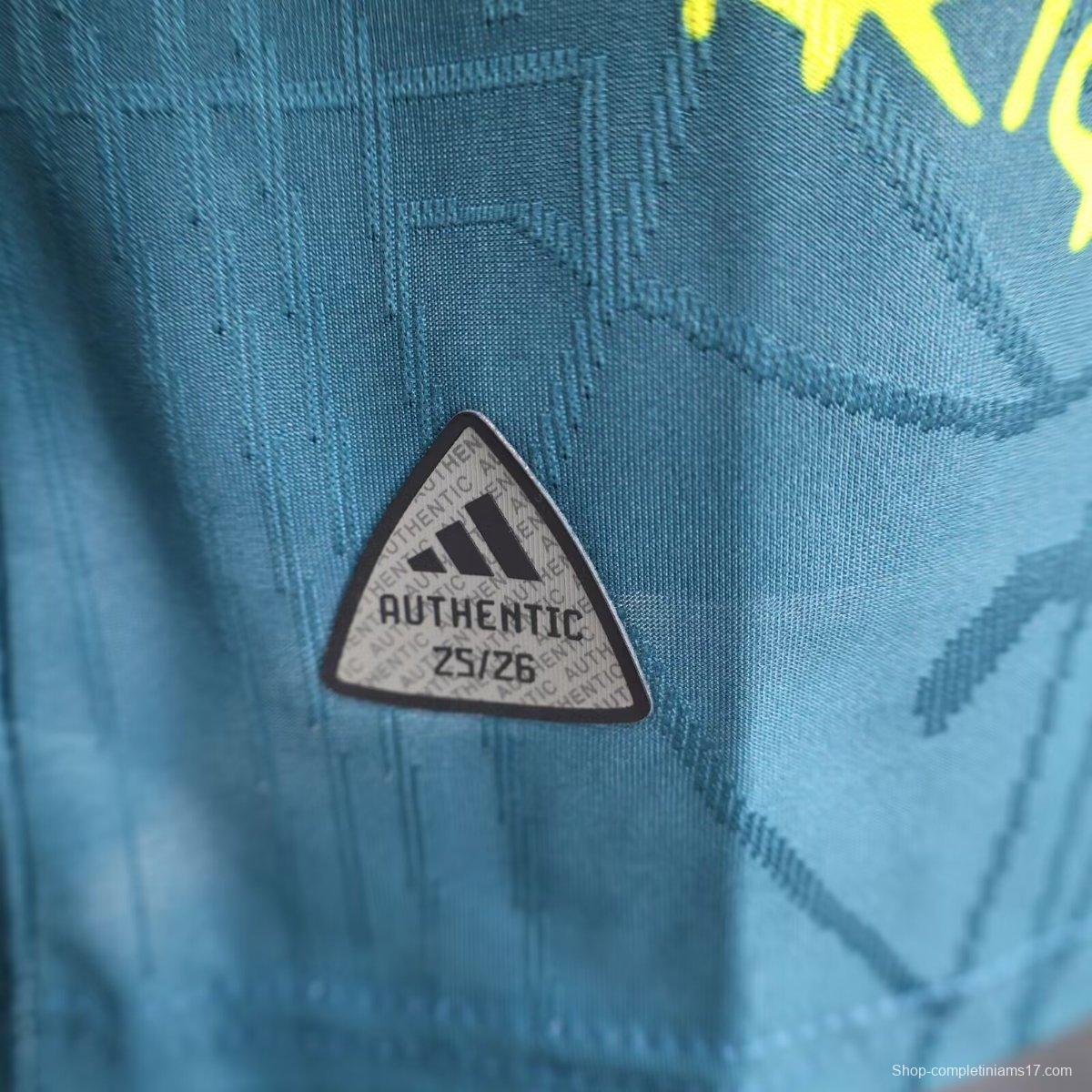 25/26 Ajax Navy Blue with Bob Marley Tribute Jersey