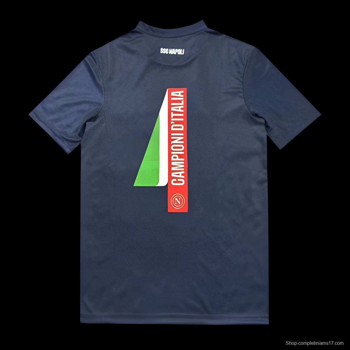 25/26 Napoli Campione 2025 Again Navy T-shirt