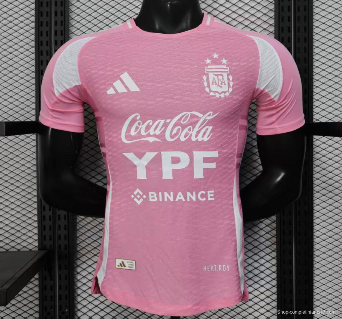 Player Version 2025 Argentina National Team Pink Training Jersey
