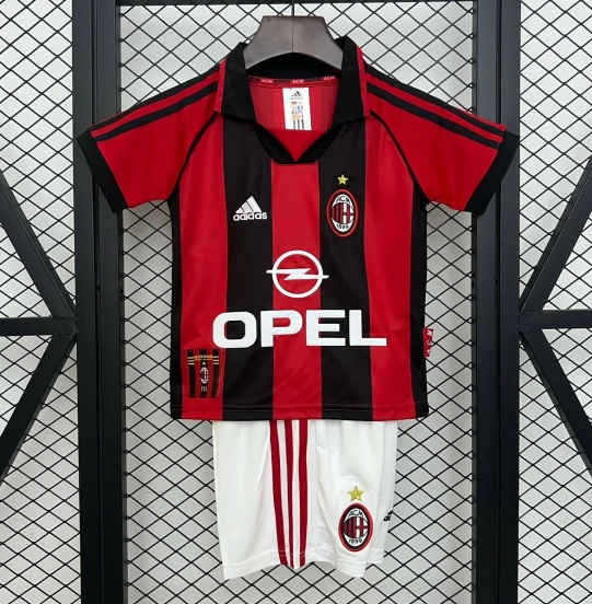 Retro 98/99 Kids AC Milan Home Size 16-28 Jersey