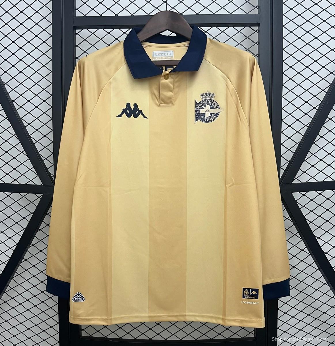 25/26 Deportivo La Coruna Gold Long Sleeve Jersey