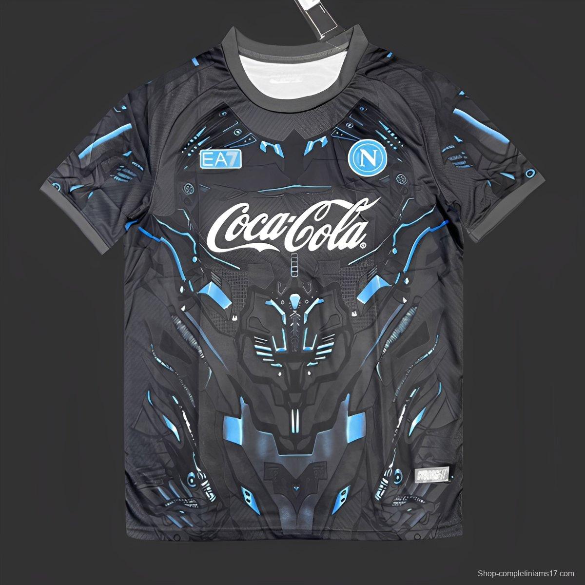 25/26 Napoli EA7 Gray with Robotic Armor Pattern Jersey