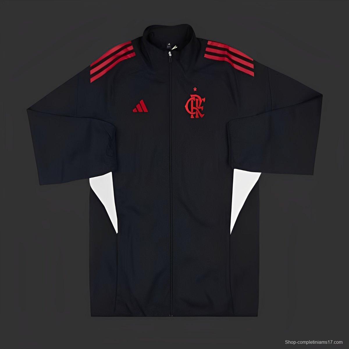 25/26 Flamengo BLACK Full Zipper Windbreaker