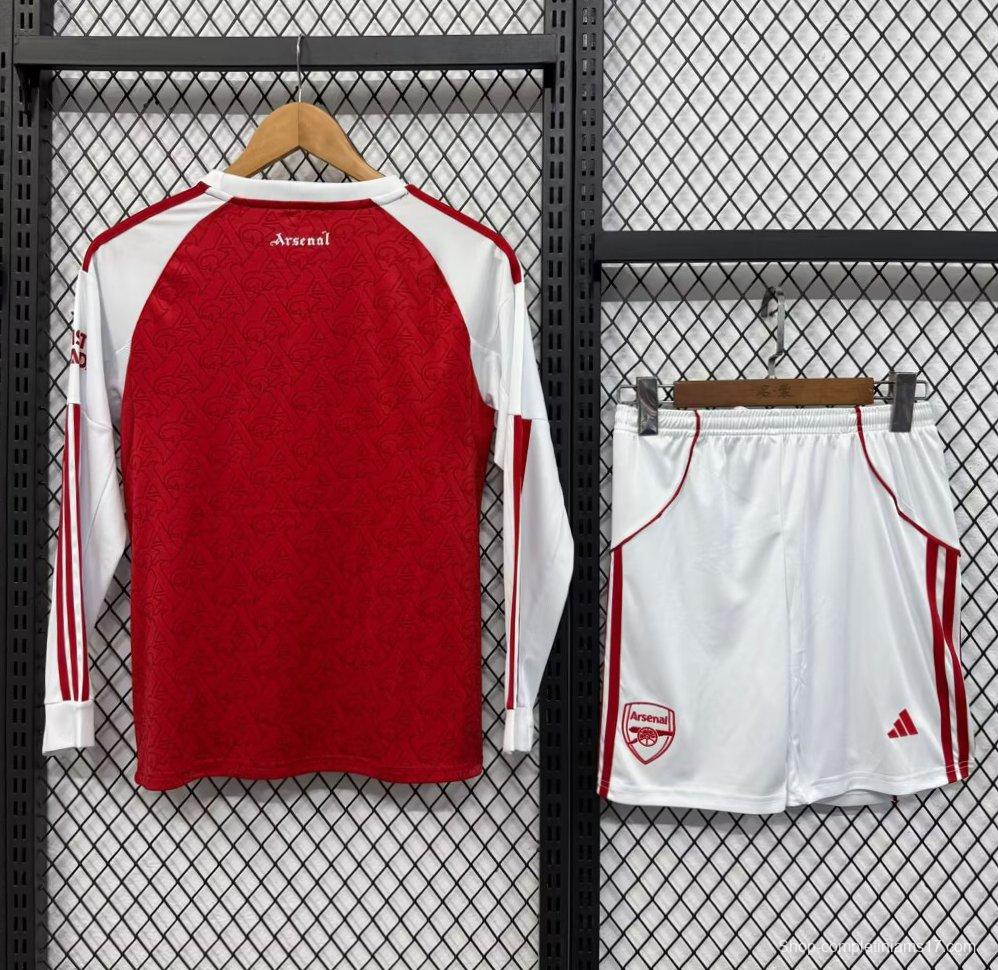 25/26 Kids Arsenal Home Long Sleeve Jersey