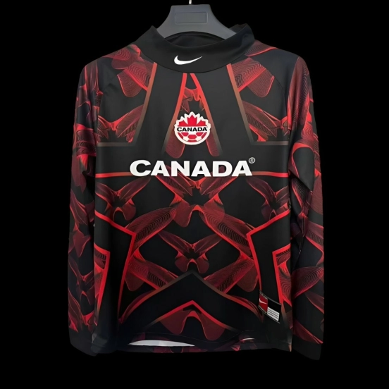 2026 Canada Black/Red Long Sleeve Goalkeeper Jersey