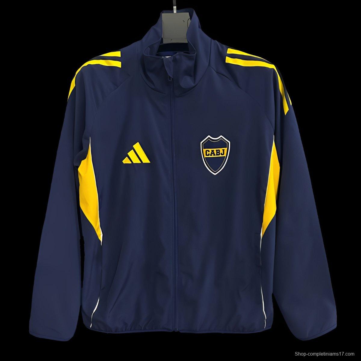 25/26 Boca Juniors Navy Full Zipper Windbreaker