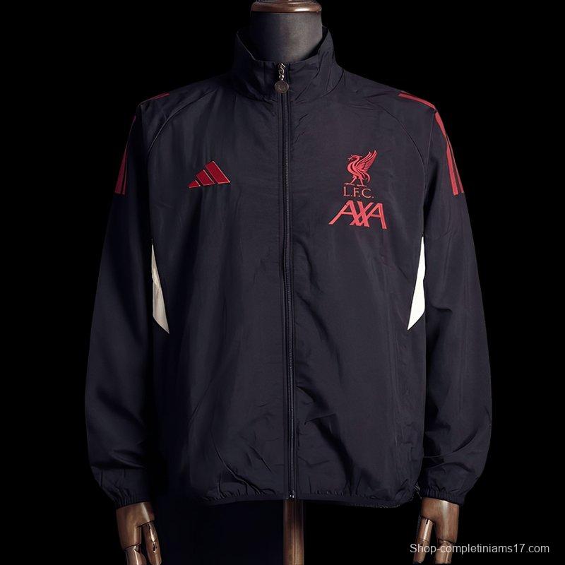 2026 Liverpool Black Jacket Windbreaker