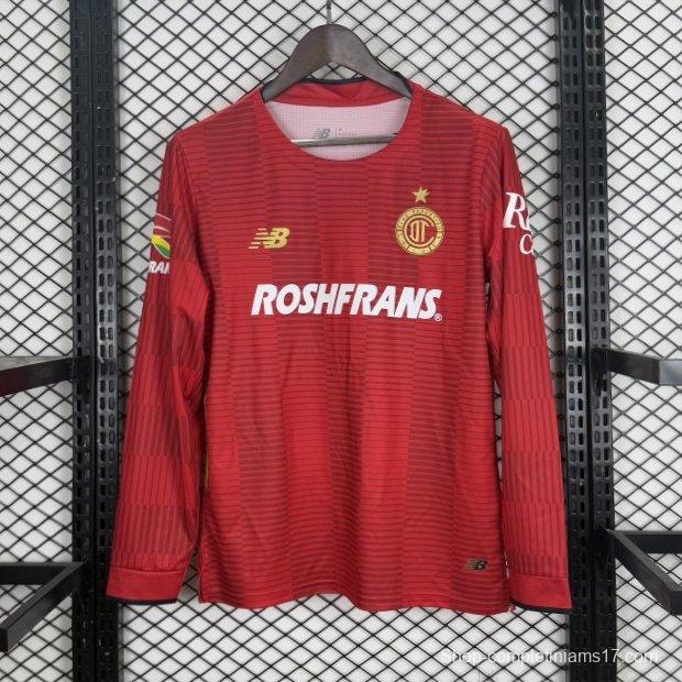 Player Version 25/26 Deportivo Toluca FC Red Home Long Sleeve Jersey