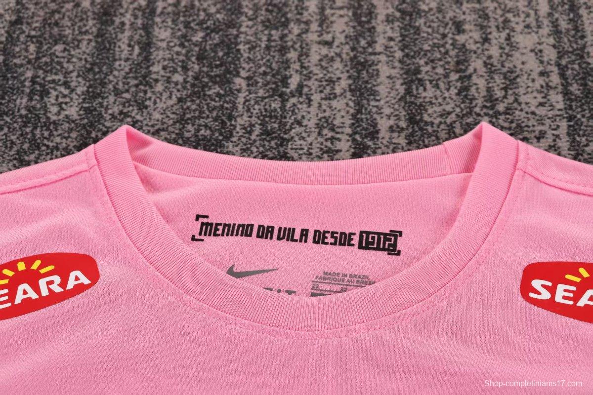 Retro 12/13 Kids Santos Away Pink Jersey