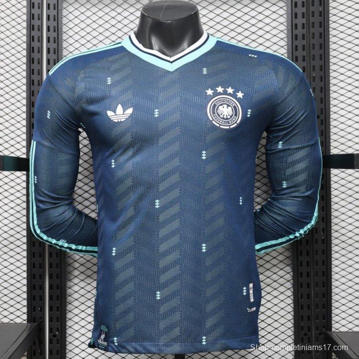 Player Version 2026 Germany Away Navy Blue  Long Sleeve Jersey