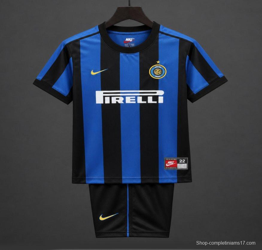 Retro Kids 99/00 Inter Milan Blue-Black Home Jersey