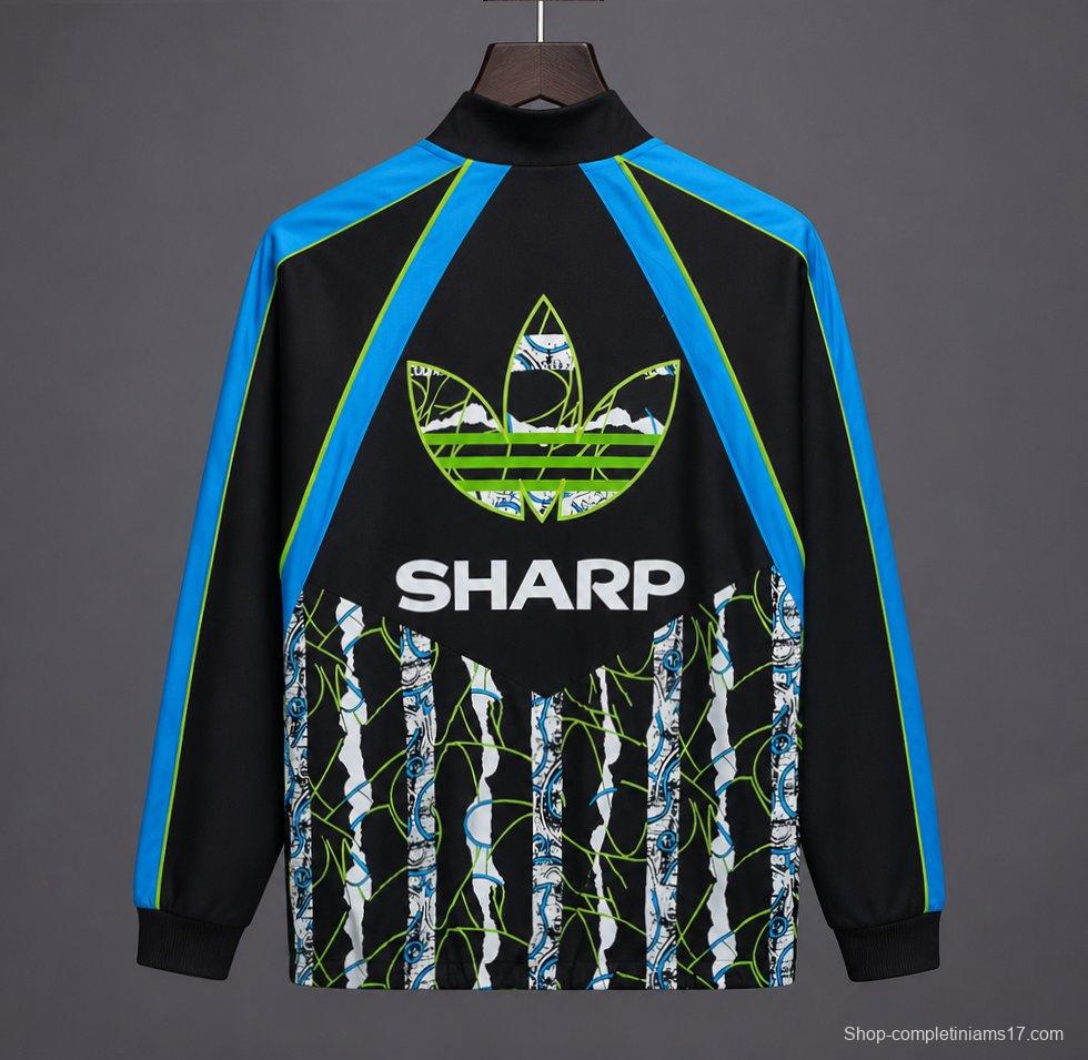 26/27 Manchester United Black Blue Adidas Originals 1990-92 Bringback Track Jacket