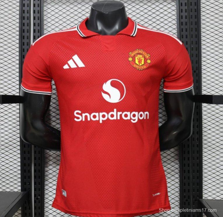 Player Version 26/27 Manchester United Red Home Jersey