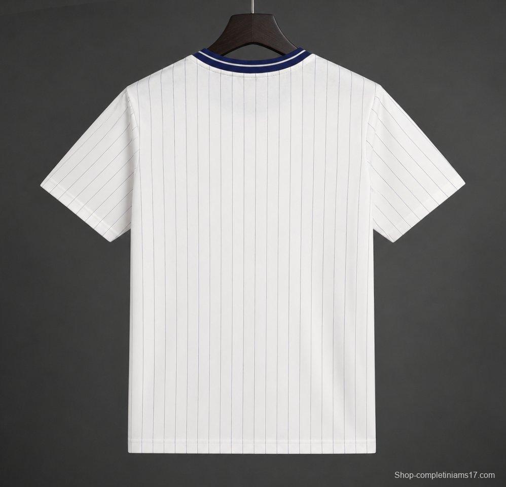 26/27 Adidas Originals Millonarios Vintage White Blue Pinstripe Jersey