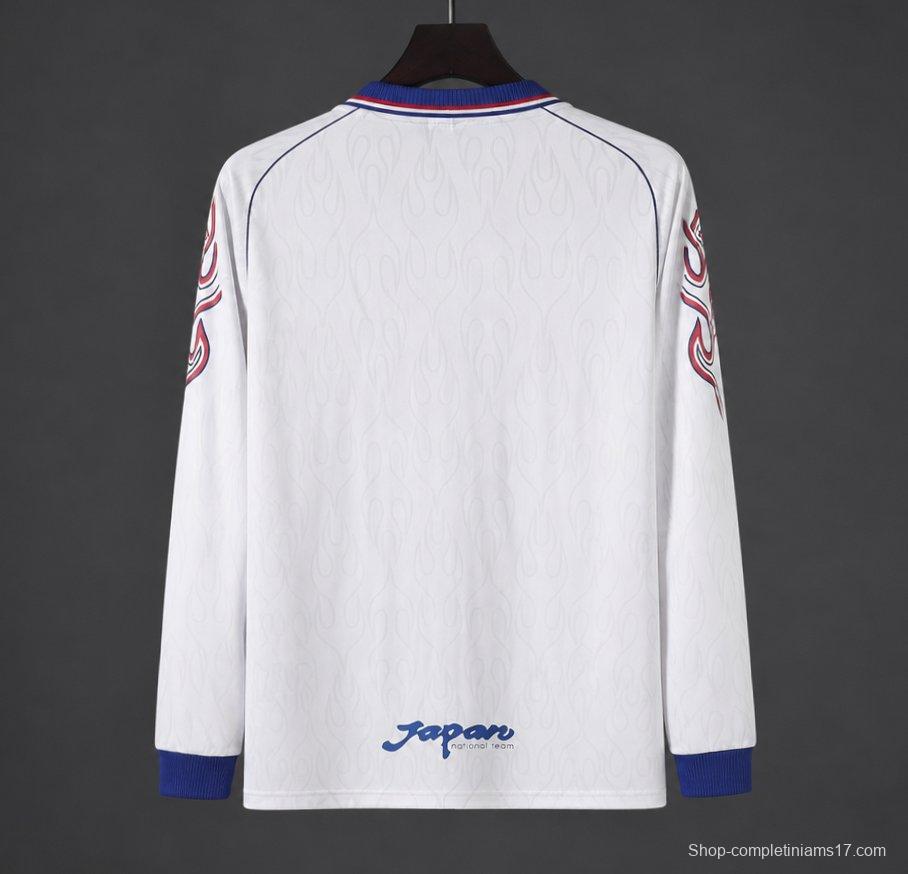 Retro 1998 Japan White Long Sleeve Jersey