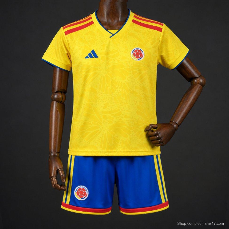 2026 Kids Colombia World Cup Home Kit