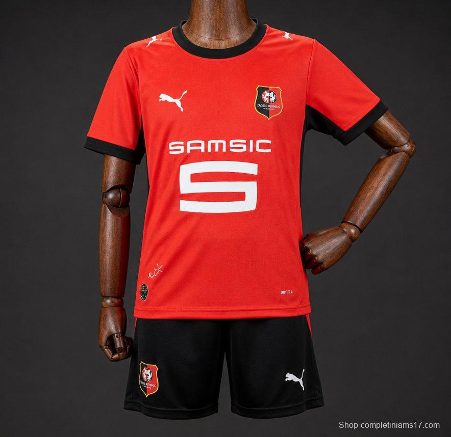 26/27 Kids Stade Rennais Red Jersey