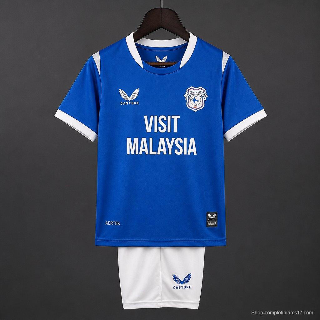 26/27 Kids Cardiff City Home Kit