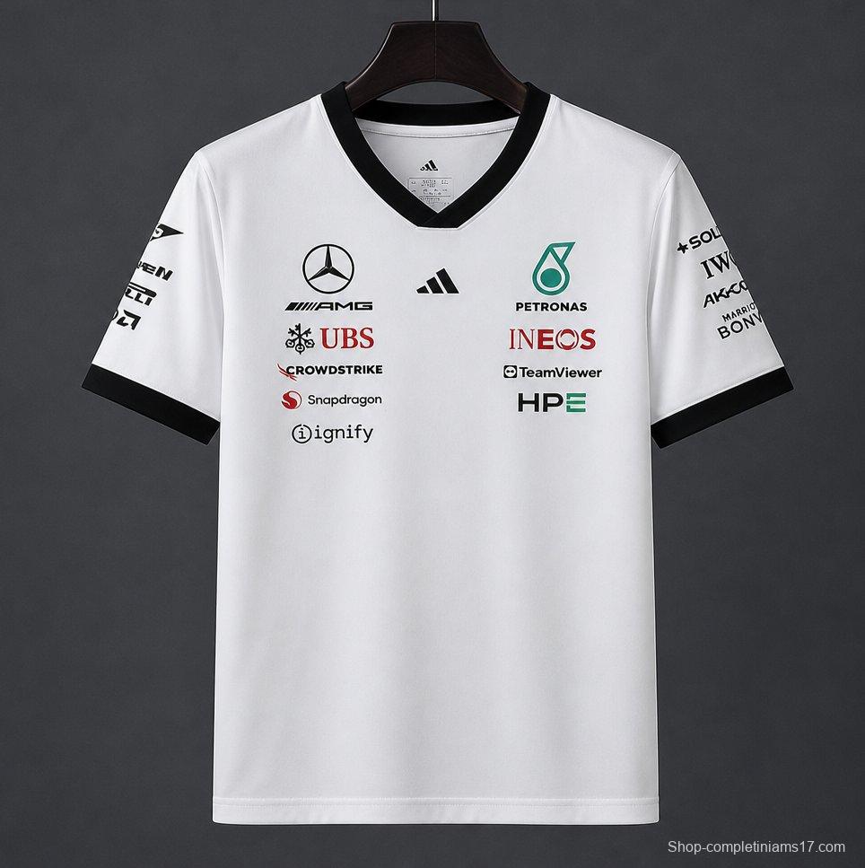 2026 F1 Mercedes-AMG Petronas F1 Team White Training Jersey