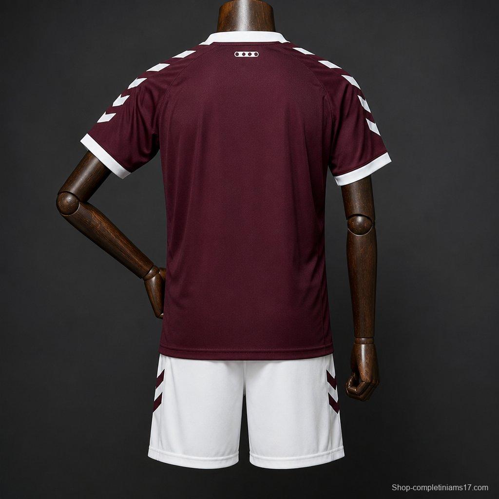 26/27 Kids Heart of Midlothian Maroon Home Jersey