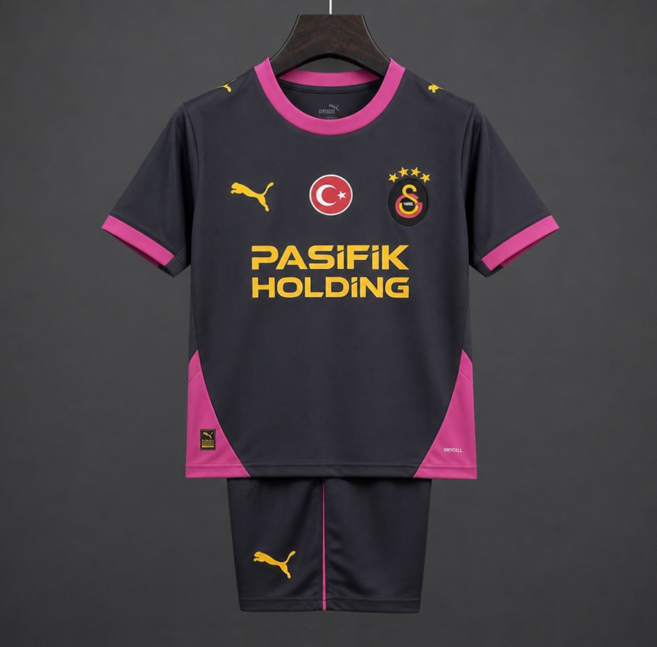 26/27 Kids Galatasaray Third Dark Grey Kits Jersey