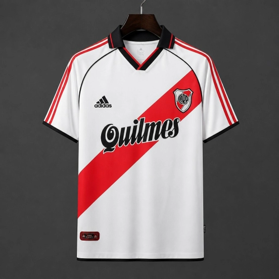 Retro 00/01 River Plate Home White Jersey