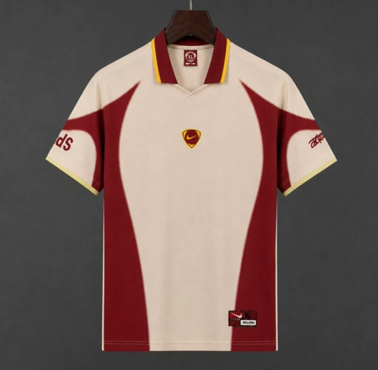 2026 Spain x Travis Scott Cactus Jack Total 90 Retro Cream/Maroon Jersey